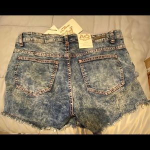 Denim Acid Fringe Shorts size 20